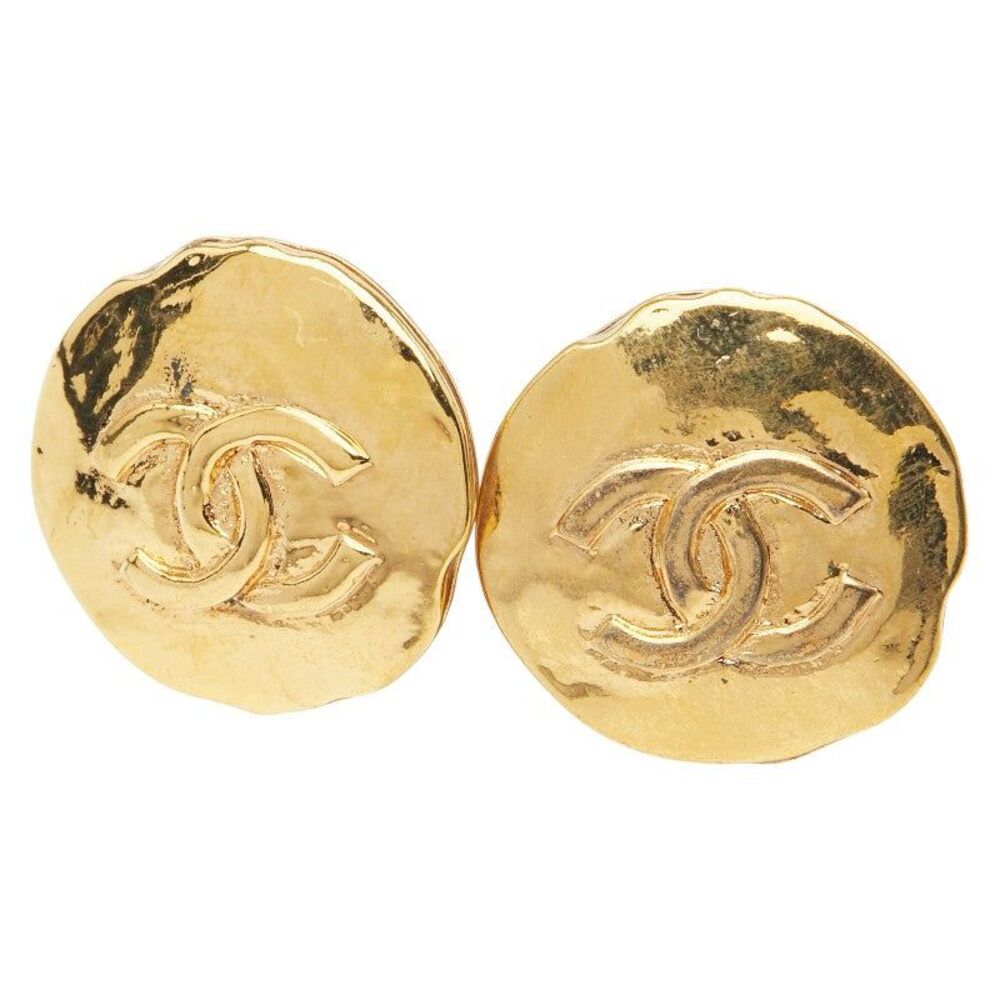 Chanel Coco Mark Round Earrings